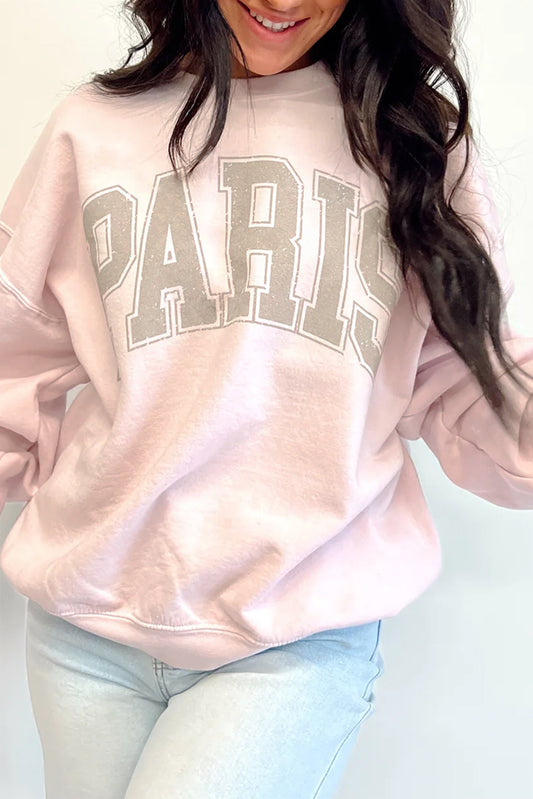 Pink PAIRS Graphic Oversized Sweatshirt Melody Wear™️