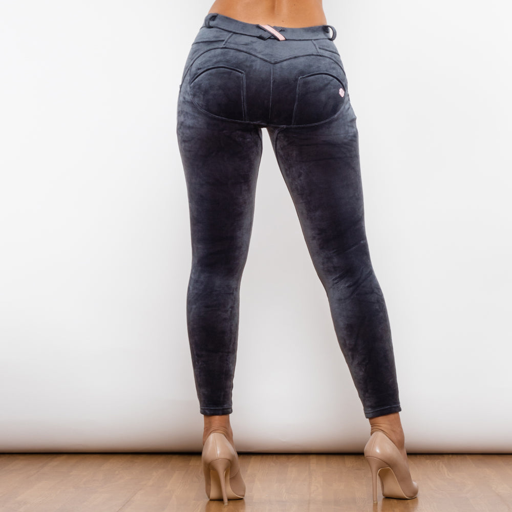 Grey Chenille Middle Waist Lifting Leggings Melody Wear™️