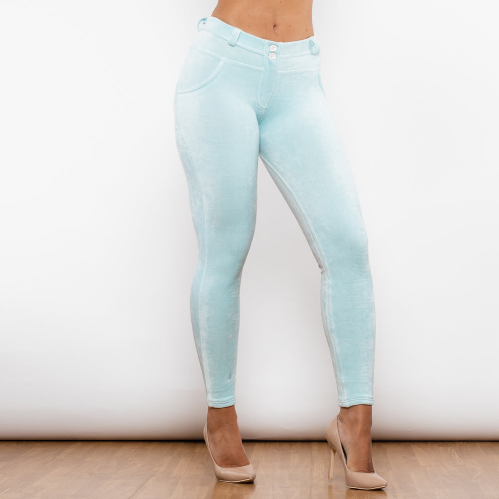 Emerald Green Chenille Middle Waist Lifting Leggings Melody Wear™️