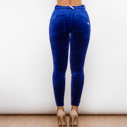 Blue Chenille Middle Waist Lifting Leggings Melody Wear™️