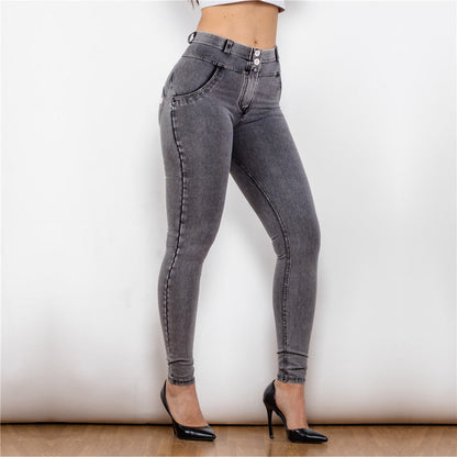 Middle Waist Dark Thread Grey Jeans Melody Wear™️