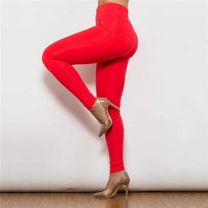 High Waist Red Knitted Leggings Melody Wear™️
