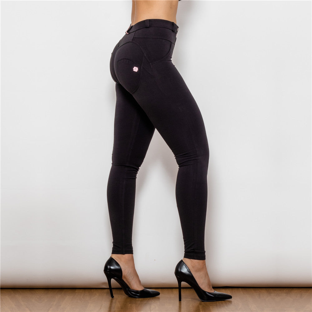 Middle Waist Black Knitted Leggings Melody Wear™️