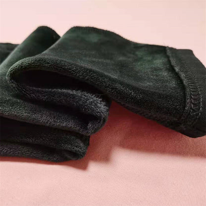 high waist black knitted with fur Leggings Melody Wear™️