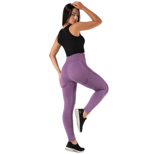 Gym Yoga Pants Women Fitness High Waist Seamless Leggings Sportswear Purple Workout Sport Tights Activewear