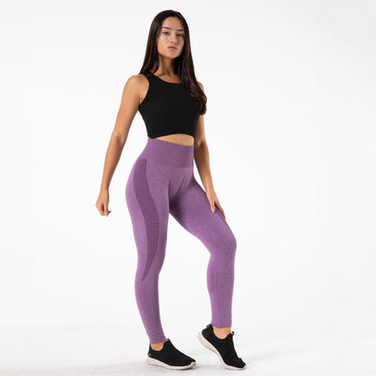 Gym Yoga Pants Women Fitness High Waist Seamless Leggings Sportswear Purple Workout Sport Tights Activewear Melody Wear™️