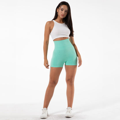 Women Seamless Yoga Shorts Soft Matrial Fitness Workout Shorts Green Push Up Booty High Waisted Gym Shorts Melody Wear™️