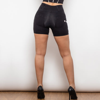 High Waist Black Lift Jeggings Shorts  with Stripe Melody Wear™️